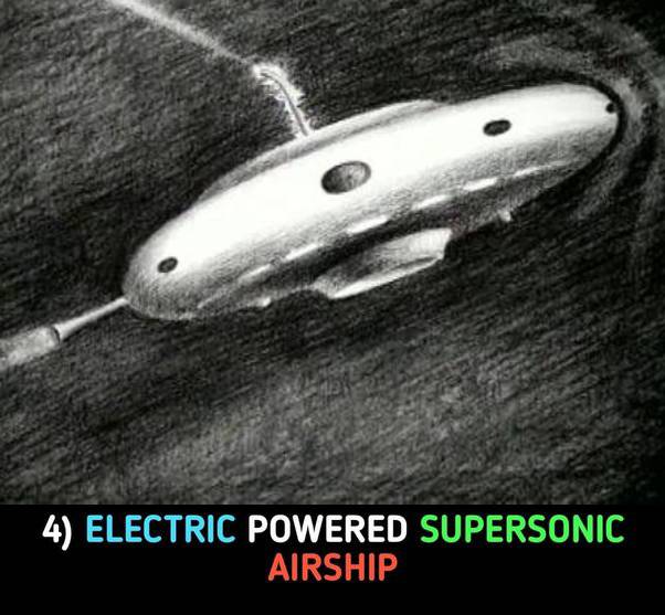 Nikola Tesla Electric-Powered Supersonic Airship 