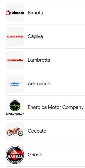 Italian Motorcycle Brands List